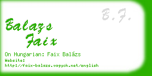 balazs faix business card